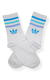 Deportiva Media Caña Adidas 3 Lineas Logo Celeste - MLP