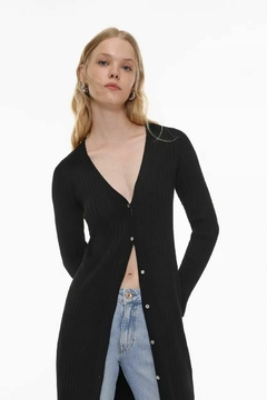 Casaco longo canelado - Closet Maria Netto