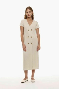 Vestido transpassado com aberturas - comprar online