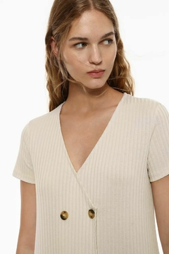 Vestido transpassado com aberturas - loja online