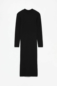 Vestido midi manga longa