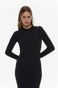 Vestido midi manga longa - Closet Maria Netto