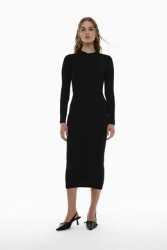 Vestido midi manga longa - comprar online