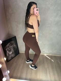Conjunto de calça no canelado premium - Bellona moda fitness 
