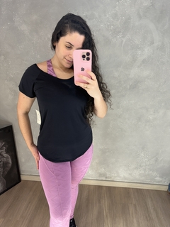Blusinha no poliamida com decote nas costas na internet