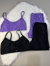 Conjunto texturizado com alças regulaveis