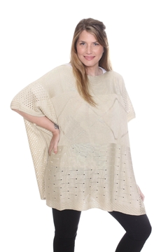 Poncho tejido 3701 - comprar online