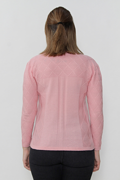 PULLOVER BASE MANGA LARGA ROMBOS CANESU y MANGAS TRENZAS CENTRAL 4902