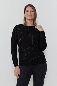 Pullover base pintado glitter art 4930 - comprar online