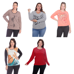 Pack x 10 remeras en curva LANILLA talle grande en internet