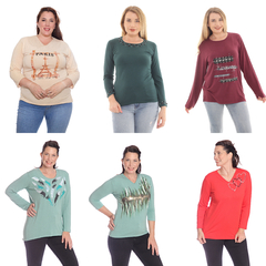 Pack x 6 remeras en curva MODAL talle comun en internet