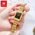 Relógio feminino OLEVS dourado com preto! - comprar online