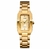 Relógio SKMEI impermeável para senhoras, elegante e elegante, conjunto de diamantes, quadrado dourado, pulseira de aço pequena e delicada na internet