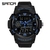 SANDA-relógio de esporte digital grande masculino, impermeável, quartzo masculino, display duplo, luminoso, 5bar