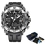 FOXBOX-Relógio militar digital masculino, impermeável, LED, quartzo, relógio, esporte, masculino, relógio de pulso grande, 50m - comprar online