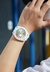 Relógio SANDA impermeável, pulseira de silicone, criativo, simples, branco, casual, quartzo, nova moda, 2024 - PenseVc