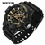SANDA-LED Luminous Digital Dual Display Relógios para Homens, Esportes ao ar livre, Militar, Impermeável, Cronômetro De Alarme, Relógio De Quartzo De