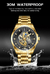 LIGE-Relógio Quartz Esqueleto para Homens, Relógio De Pulso De Ouro, Relógio Retro, Marca Top, Relógios De Luxo, Novo - PenseVc