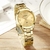 Curren-relógio de ouro feminino, pulseira de aço criativa, relógios femininos, relógio feminino - PenseVc