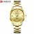 Curren-relógio de ouro feminino, pulseira de aço criativa, relógios femininos, relógio feminino