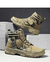 Calçados Masculinos Botas de Lona Camuflada Casual Botas Curtas atividade ao Ar livre, trilha acampamento. - PenseVc