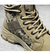 Calçados Masculinos Botas de Lona Camuflada Casual Botas Curtas atividade ao Ar livre, trilha acampamento. - PenseVc