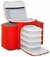 Imagem do BOLSA TÉRMICA 4 POTES - VERMELHO COM CINZA - PADRÃO: ÚNICO