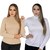 Kit 2 Blusa Feminina Segunda Pele Cacharrel Gola Alta Manga Longa Viscolycra - loja online