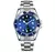 Relógio masculino verde água fantasma calendário relógio high end simples moda aço inoxidável estudante esportes relógio - comprar online