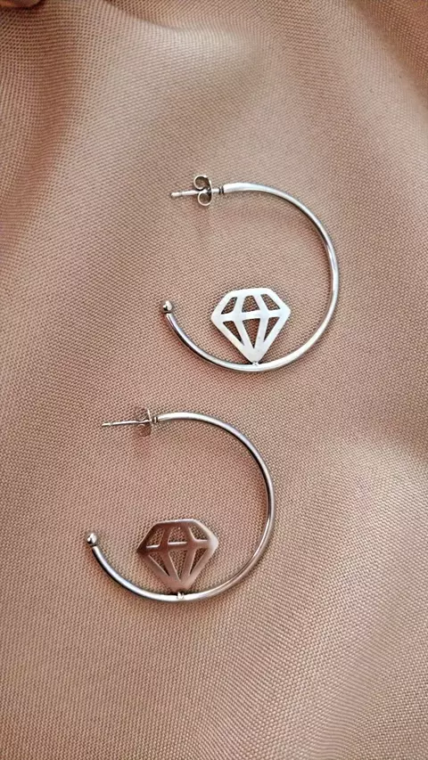 Argola Diamante Gringa