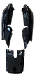 Plasticos Colin Traseros De Ybr 125 Brazil Color Negro
