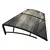 Toldo 100 a 200x70cm Policarbonato Suportes ABS Perfis de Alumínio Proteção Solar - loja online