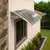 Toldo 100 a 200x70cm Policarbonato Suportes ABS Perfis de Alumínio Proteção Solar - Awining Brasil
