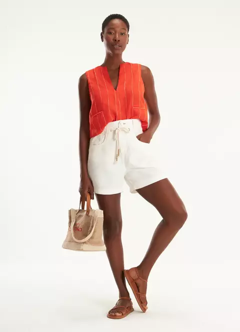 Bermuda Sarja Premium Branco - Cantão