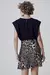 Saia Plano Curta Volume Crepe Estampado-1057-Canal - comprar online
