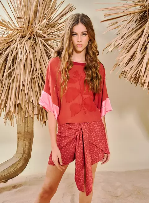 Short Estampado Irisine Red - Open