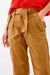 Calça Botões Couro PU Marrom Folhar - Sacada - comprar online
