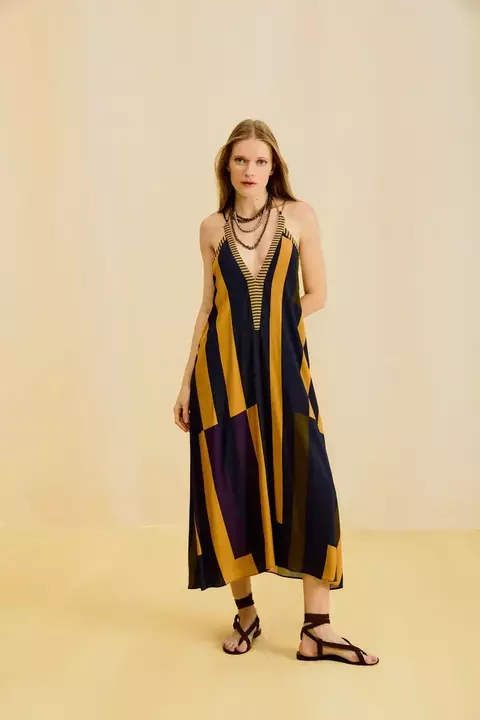 Vestido Alça Est Rita Mix Est Rita - Sacada