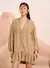 Vestido Com Bordado Manual Verde Boa - Isy - comprar online