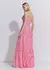 Vestido Longo Recortes Estampa Lily - Lore - comprar online