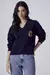 Blusa Malha ML Gola V Moletom Liso - Canal - comprar online