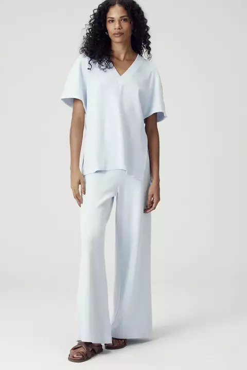 Calça Malha Pantalona Tinturada - Canal