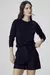 Blusa Tricot Ml Brilho - 0127- Preto - Canal na internet