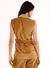 Colete Veludo Com Cinto Marrom Terra Clara - Open - comprar online