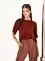 Blusa Open Marrom Terracota - Open