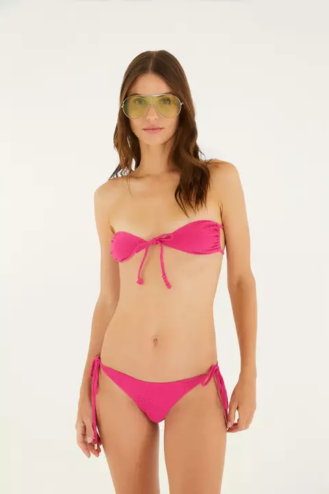 Biquini Lacinho Textura Flor - Farm