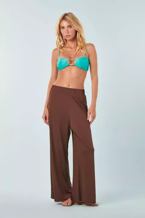 Calça Elástico Cintura Liso Marrom - BlueMan