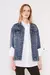 Jaqueta Jeans Cinturada Jeans- Sacada - comprar online