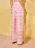 Calça Linho Estampada Stripes Rose - Isy - comprar online