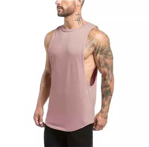 Camiseta de alças de musculação masculina
